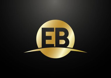 İlk Monogram E B Logo Tasarım Vektör Şablonu. E B Harfi Logo Tasarımı