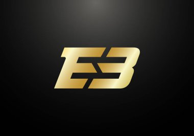 İlk Monogram E B Logo Tasarım Vektör Şablonu. E B Harfi Logo Tasarımı