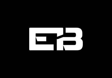 İlk Monogram E B Logo Tasarım Vektör Şablonu. E B Harfi Logo Tasarımı