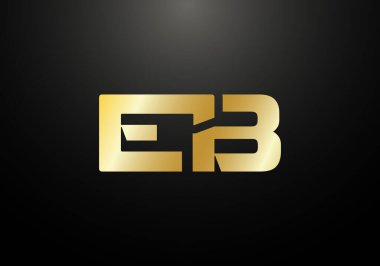 İlk Monogram E B Logo Tasarım Vektör Şablonu. E B Harfi Logo Tasarımı