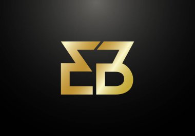 İlk Monogram E B Logo Tasarım Vektör Şablonu. E B Harfi Logo Tasarımı