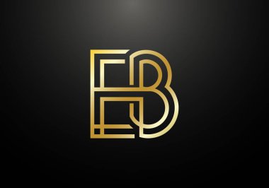 İlk Monogram E B Logo Tasarım Vektör Şablonu. E B Harfi Logo Tasarımı
