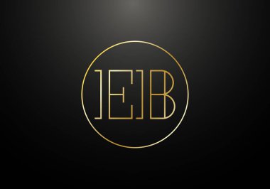 İlk Monogram E B Logo Tasarım Vektör Şablonu. E B Harfi Logo Tasarımı