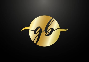 İlk Monogram Letter GB Logo Tasarım Vektör Şablonu. GB Harf Logosu Tasarımı