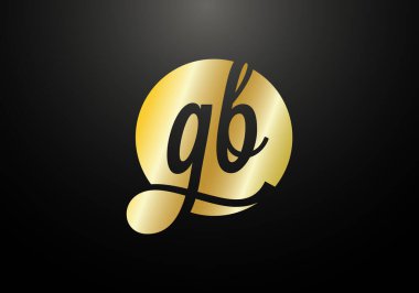 İlk Monogram Letter GB Logo Tasarım Vektör Şablonu. GB Harf Logosu Tasarımı