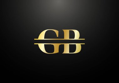 İlk Monogram Letter GB Logo Tasarım Vektör Şablonu. GB Harf Logosu Tasarımı