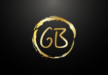 İlk Monogram Letter GB Logo Tasarım Vektör Şablonu. GB Harf Logosu Tasarımı