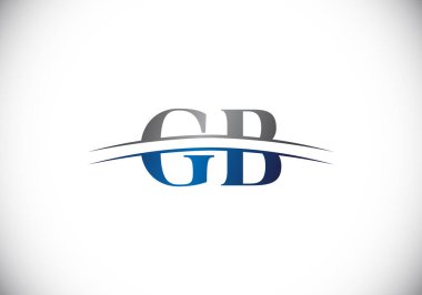 İlk Monogram Letter GB Logo Tasarım Vektör Şablonu. GB Harf Logosu Tasarımı