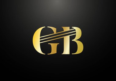 İlk Monogram Letter GB Logo Tasarım Vektör Şablonu. GB Harf Logosu Tasarımı