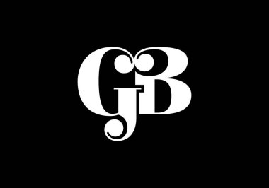 İlk Monogram Letter GB Logo Tasarım Vektör Şablonu. GB Harf Logosu Tasarımı