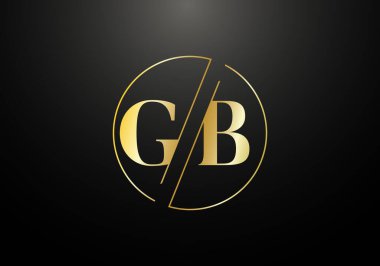 İlk Monogram Letter GB Logo Tasarım Vektör Şablonu. GB Harf Logosu Tasarımı