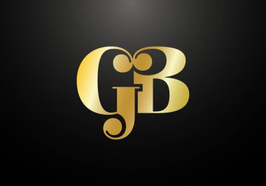 İlk Monogram Letter GB Logo Tasarım Vektör Şablonu. GB Harf Logosu Tasarımı