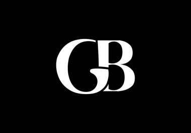 İlk Monogram Letter GB Logo Tasarım Vektör Şablonu. GB Harf Logosu Tasarımı