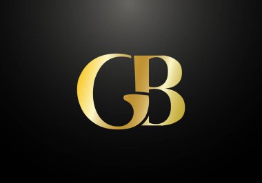 İlk Monogram Letter GB Logo Tasarım Vektör Şablonu. GB Harf Logosu Tasarımı