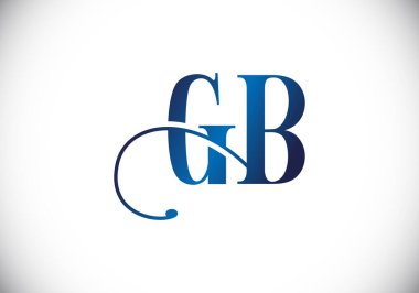 İlk Monogram Letter GB Logo Tasarım Vektör Şablonu. GB Harf Logosu Tasarımı