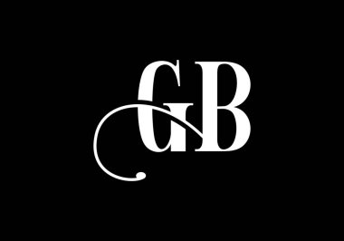 İlk Monogram Letter GB Logo Tasarım Vektör Şablonu. GB Harf Logosu Tasarımı