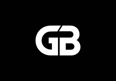 İlk Monogram Letter GB Logo Tasarım Vektör Şablonu. GB Harf Logosu Tasarımı