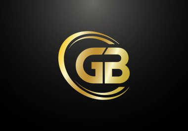 İlk Monogram Letter GB Logo Tasarım Vektör Şablonu. GB Harf Logosu Tasarımı