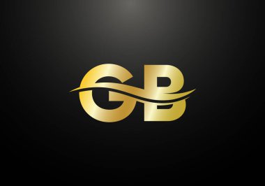 İlk Monogram Letter GB Logo Tasarım Vektör Şablonu. GB Harf Logosu Tasarımı