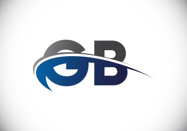 İlk Monogram Letter GB Logo Tasarım Vektör Şablonu. GB Harf Logosu Tasarımı