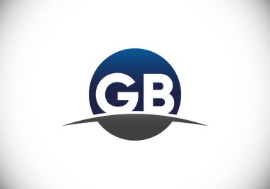 İlk Monogram Letter GB Logo Tasarım Vektör Şablonu. GB Harf Logosu Tasarımı