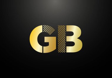 İlk Monogram Letter GB Logo Tasarım Vektör Şablonu. GB Harf Logosu Tasarımı