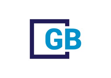 İlk Monogram Letter GB Logo Tasarım Vektör Şablonu. GB Harf Logosu Tasarımı