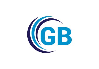 İlk Monogram Letter GB Logo Tasarım Vektör Şablonu. GB Harf Logosu Tasarımı