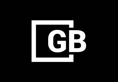 İlk Monogram Letter GB Logo Tasarım Vektör Şablonu. GB Harf Logosu Tasarımı