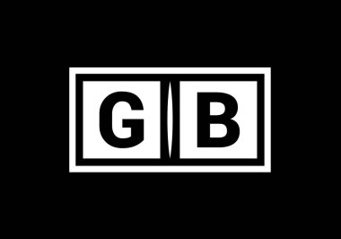 İlk Monogram Letter GB Logo Tasarım Vektör Şablonu. GB Harf Logosu Tasarımı