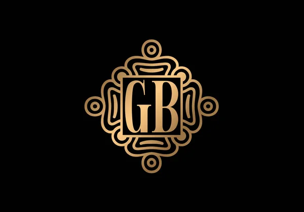 Monogram Letter Logo Tasarım Vektör Şablonu Harf Logosu Tasarımı — Stok Vektör