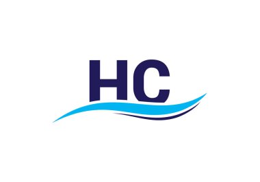 İlk Monogram H C Logosu Tasarım Vektör Şablonu. HC Harf Logosu Tasarımı