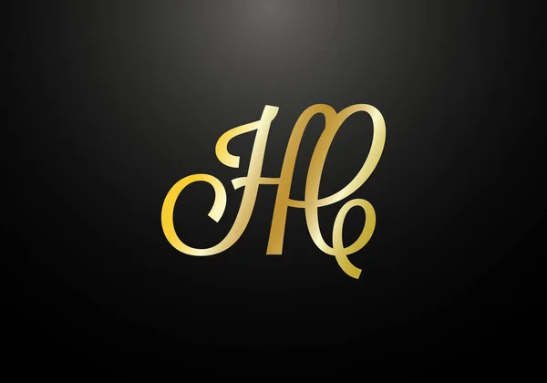 Monogram Letter Logo Design Vector Template Letter Logo Design — 스톡 벡터