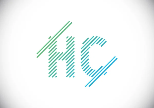 初期のモノグラム文字H Cロゴデザインベクトルテンプレート Hcレターロゴデザイン — ストックベクタ