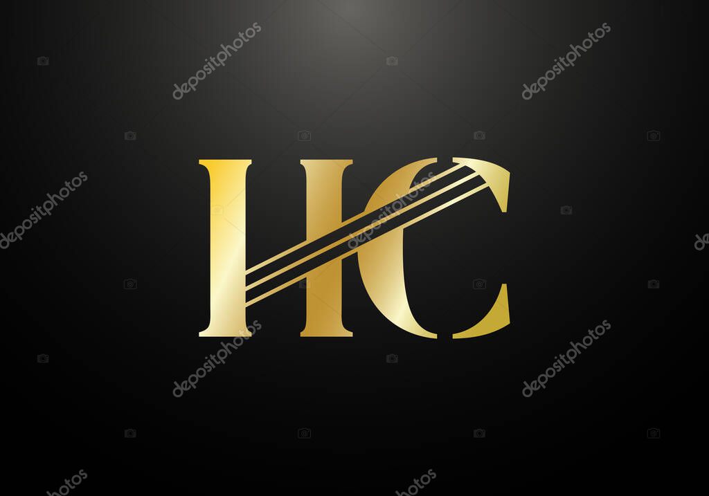 Initial Monogram Letter H C Logo Design Vector Template. HC Letter Logo Design