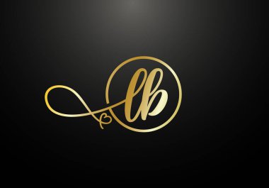 İlk Monogram Harf LB Logo Tasarım Vektör Şablonu. L B Harfi Logo Tasarımı