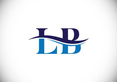 İlk Monogram Harf LB Logo Tasarım Vektör Şablonu. L B Harfi Logo Tasarımı