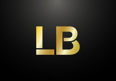İlk Monogram Harf LB Logo Tasarım Vektör Şablonu. L B Harfi Logo Tasarımı