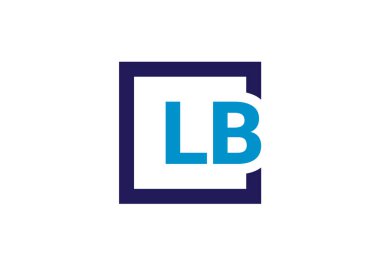 İlk Monogram Harf LB Logo Tasarım Vektör Şablonu. L B Harfi Logo Tasarımı