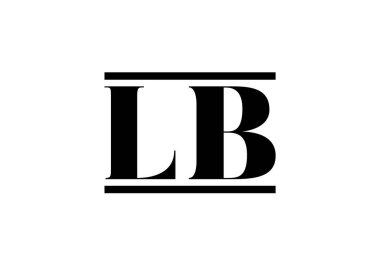 İlk Monogram Harf LB Logo Tasarım Vektör Şablonu. L B Harfi Logo Tasarımı