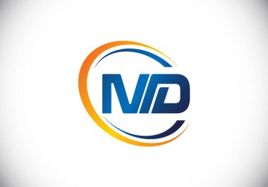 İlk Monogram M D Logo Tasarım Vektör Şablonu. M D Harf Logosu Tasarımı