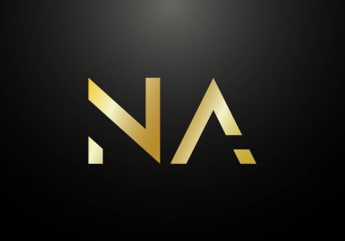 Baş Monogram Harf N A Logo Tasarım Vektör Şablonu. NA Harf Logosu Tasarımı