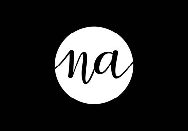 Baş Monogram Harf N A Logo Tasarım Vektör Şablonu. NA Harf Logosu Tasarımı
