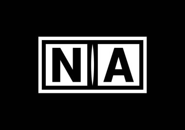 Baş Monogram Harf N A Logo Tasarım Vektör Şablonu. NA Harf Logosu Tasarımı
