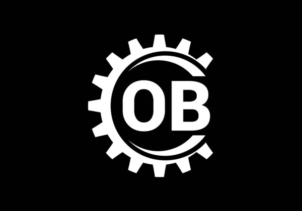 Mongram Letter Logo Design Vector Template Letter Logo Design — 스톡 벡터