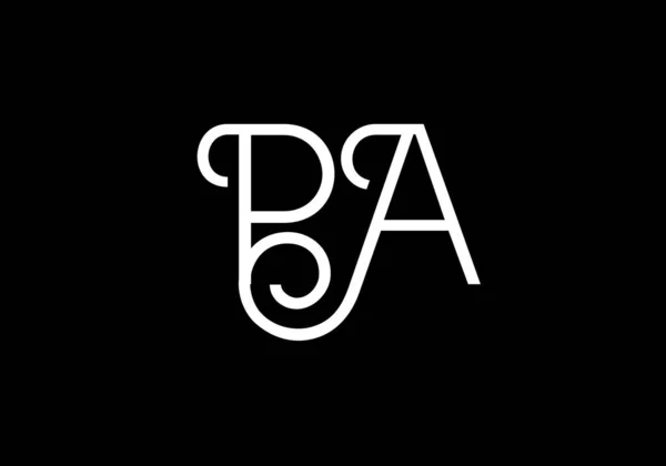 初期のモノグラム文字Pロゴデザインベクトルテンプレート P手紙のロゴデザイン — ストックベクタ