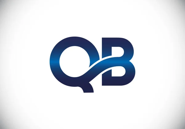 初始单字Qb标志设计矢量模板 Qb字母标志设计 — 图库矢量图片