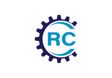 İlk Monogram Harf R C Logo Tasarım Vektör Şablonu. R C Harf Logosu Tasarımı
