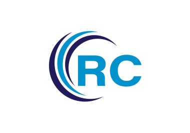 İlk Monogram Harf R C Logo Tasarım Vektör Şablonu. R C Harf Logosu Tasarımı