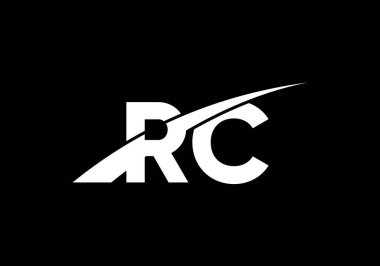 İlk Monogram Harf R C Logo Tasarım Vektör Şablonu. R C Harf Logosu Tasarımı